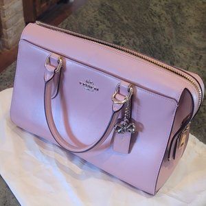 Coach Selena Gomez Satchel Glove Tanned Leather Pink Peony Bag